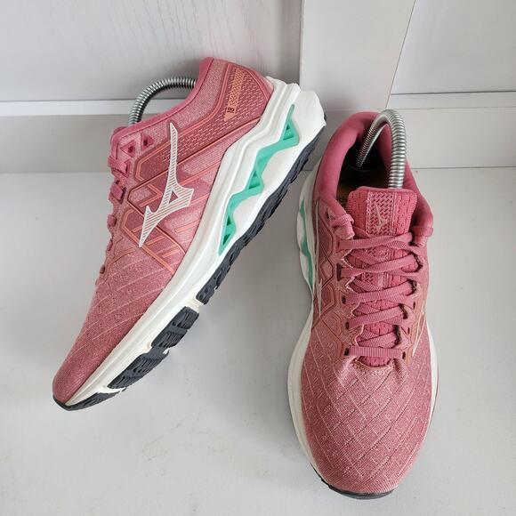 Mizuno Wave Inspire 18 Pink Rosette Womens Size 8.5 Running Shoes sneakers - Picture 3 of 10